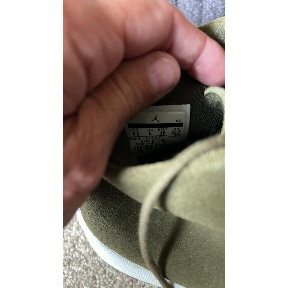 Nike Air Jordan Future Olive Canvas Trainers Shoes AR0726-300 Women's Size 8.5